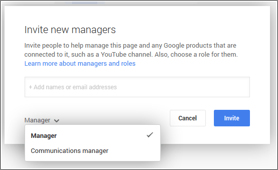google page manager