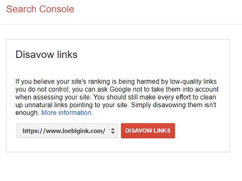 Google Disavow Links