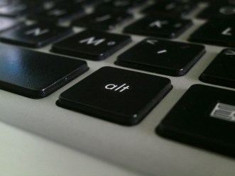 computer keyboard featuring the alt key